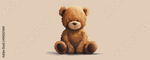 modern teddy bear. vector simple illustration