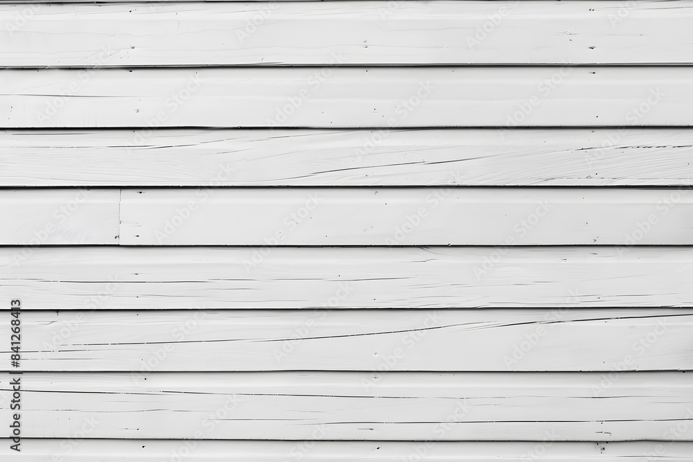 Naklejka premium White Wooden Wall Background With Horizontal Lines