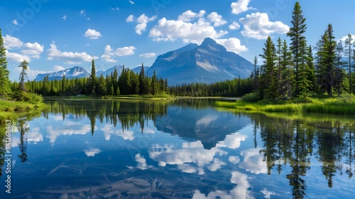 lake and mountains