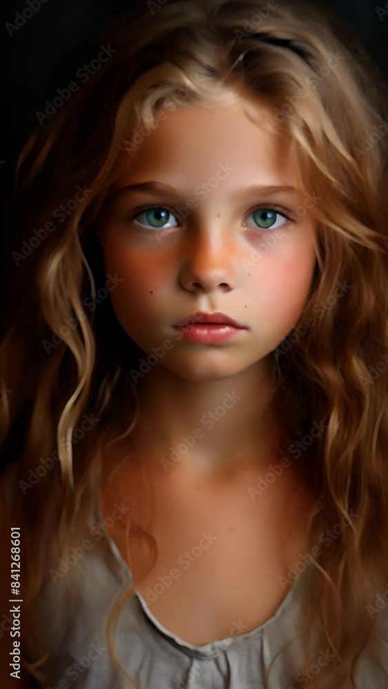 Portrait of a beautiful girl with long brown hair Portrait of a beautiful girl with long brown hair