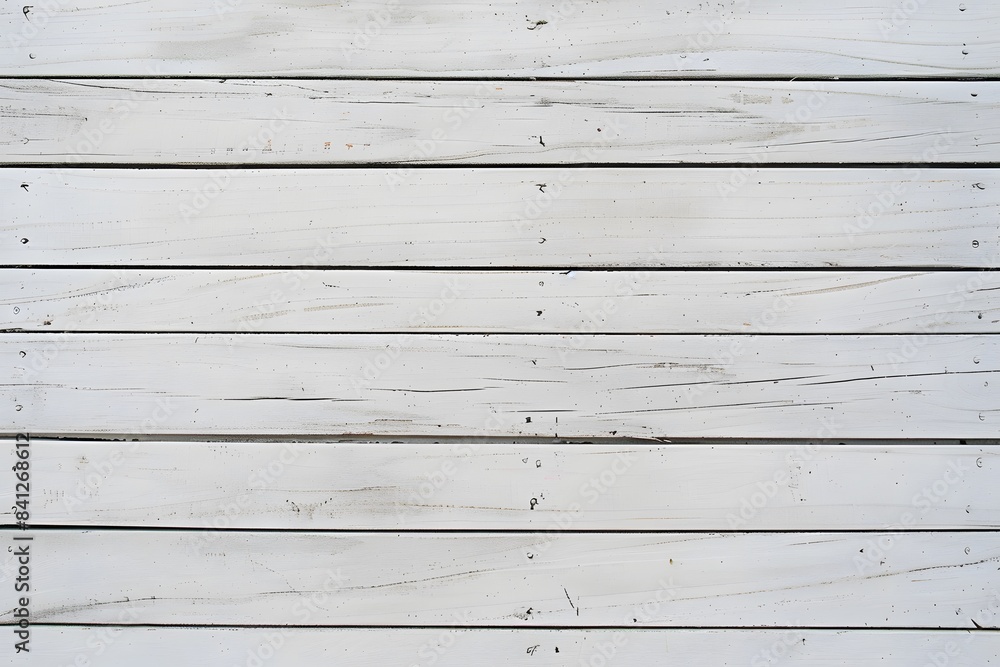 Fototapeta premium White Wooden Plank Wall Background Texture