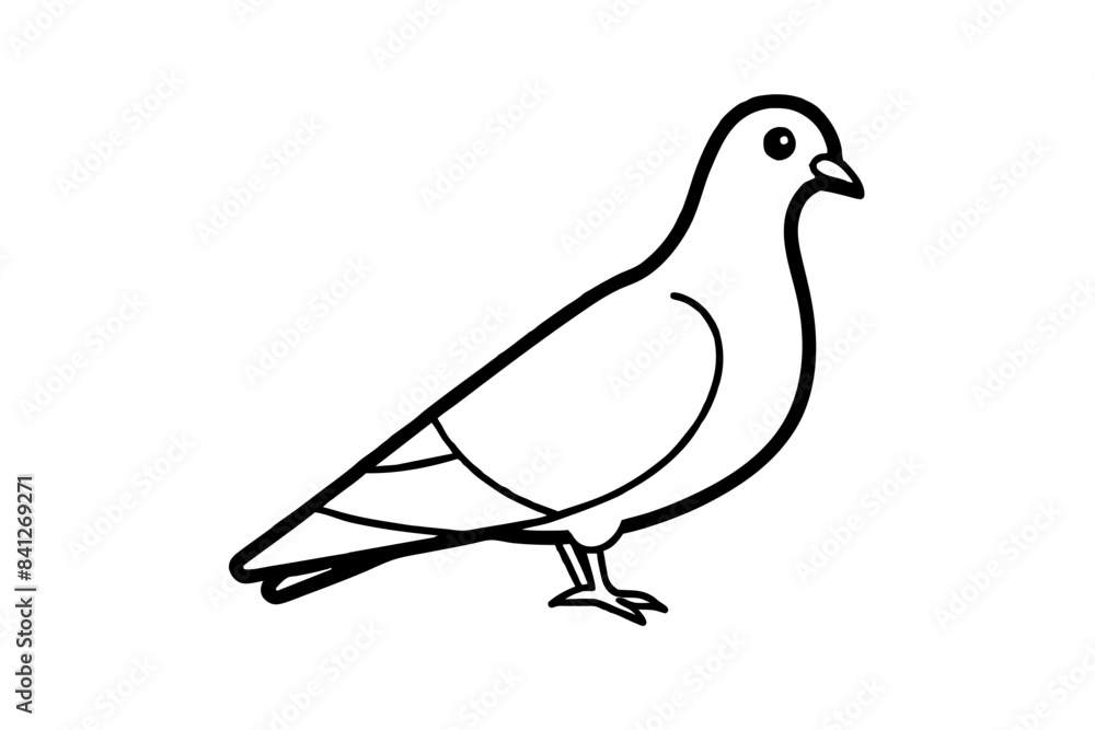 line art of a pigeon line art of a pigeon