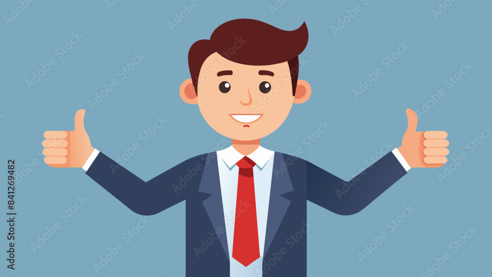 businessman show likes and dislikes vector illustration businessman show likes and dislikes vector illustration