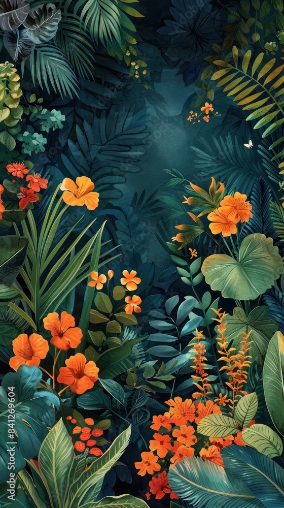 A lush watercolor garden filled with diverse plants and flowers, showcasing the beauty and variety of plant life in a harmonious setting A lush watercolor garden filled with diverse plants and flowers, showcasing the beauty and variety of plant life in a harmonious setting