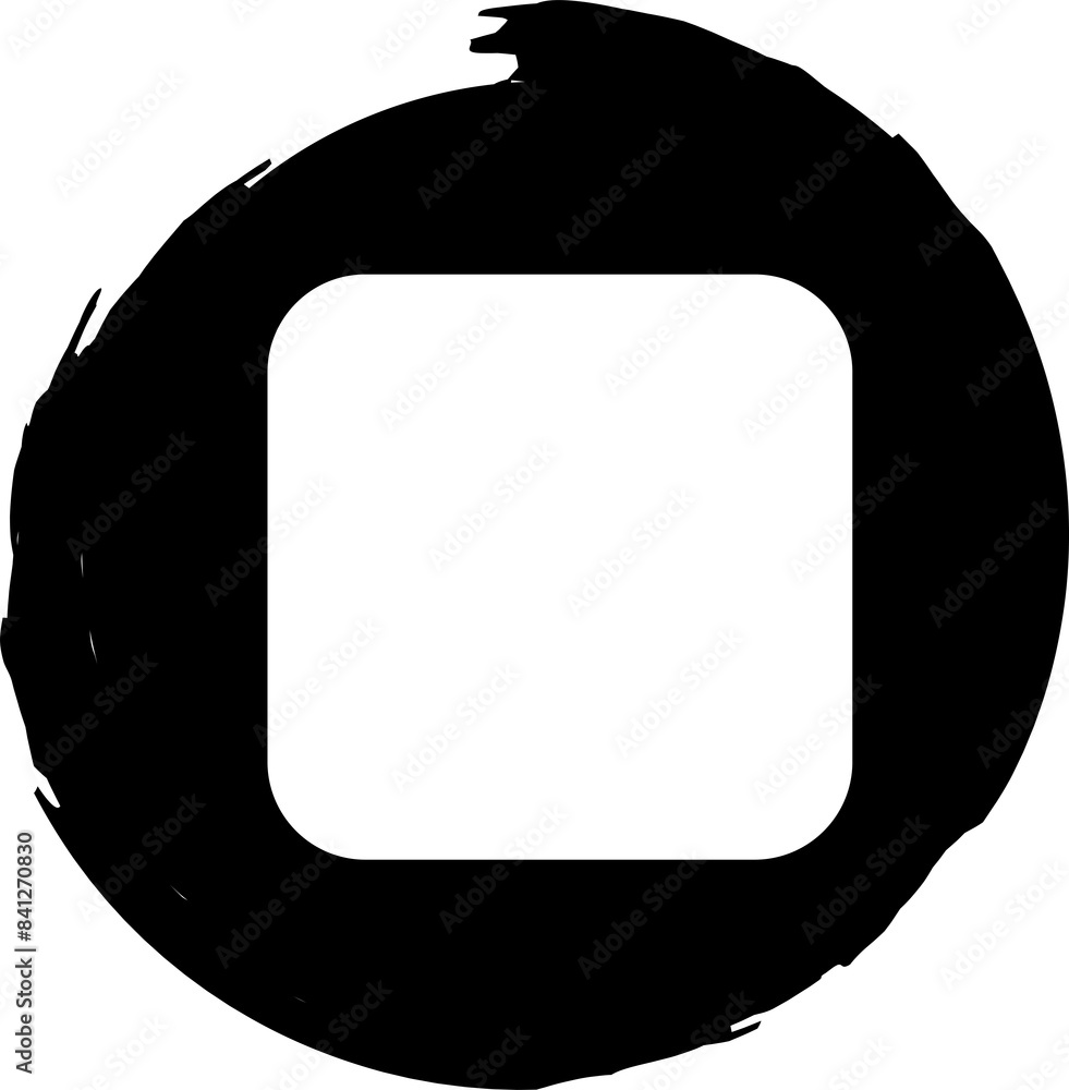 Circle brush frames with rounded square border layout Circle brush frames with rounded square border layout