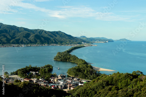 Photography Clear sky with sea and beach in summer of Japan