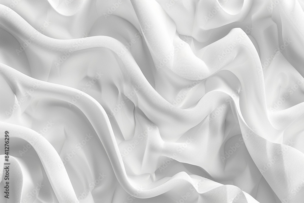 Obraz premium Organic tactile embossed texture. Abstract white monochrome reaction diffusion psychedelic pattern background.