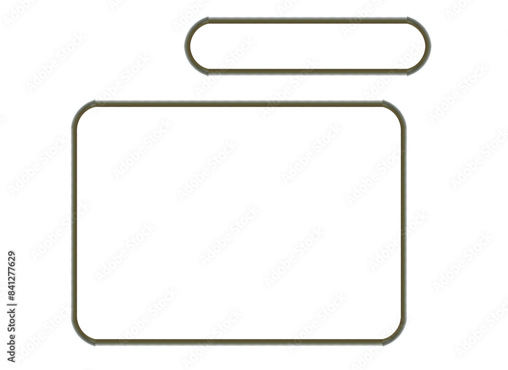 Rounded frames, made of metal pipes - on an isolated transparent background. Rounded frames, made of metal pipes - on an isolated transparent background.