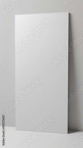 Simple White Blank Banner Sign for Customization and Advertising