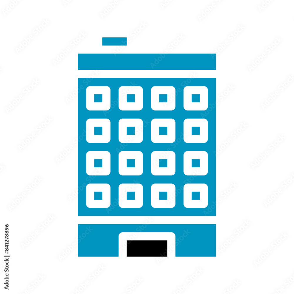 Building icon solid blue black Building icon solid blue black