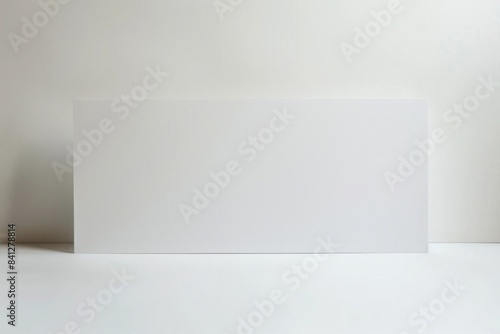 Wallpaper Mural A Simple White Rectangular Banner Sign Mockup for Text Placement Torontodigital.ca