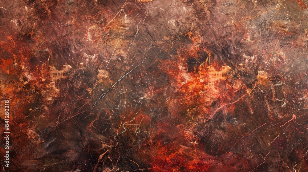 Abstract Grunge Texture with Fiery Hues, Generative AI Abstract Grunge Texture with Fiery Hues, Generative AI