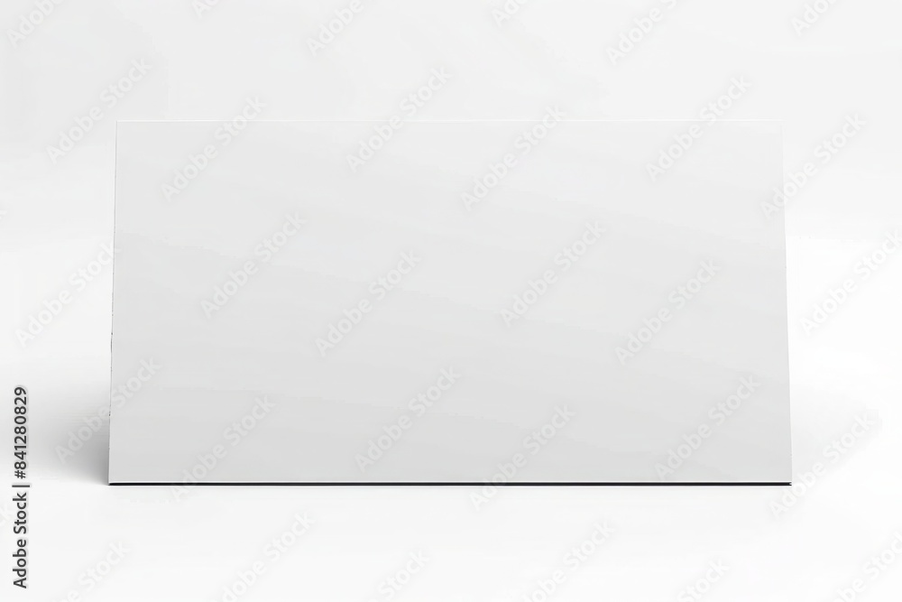Blank white foam core sign with rectangular shape leaning against wall Blank white foam core sign with rectangular shape leaning against wall