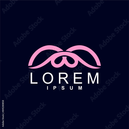 abstract logo design. unique and characterful, geometric abstract logo, modern and cute logo concept
