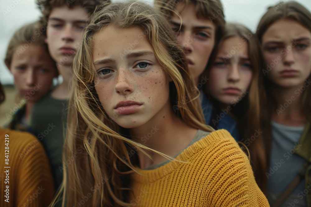 Obraz premium a group of young people standing next to each other
