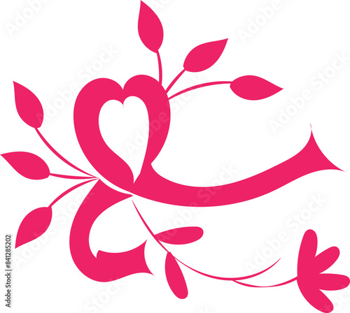 Breast cancer awareness with pink ribbon flat design
