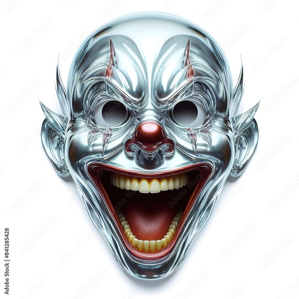 Naklejka premium Expressive faces and human masks