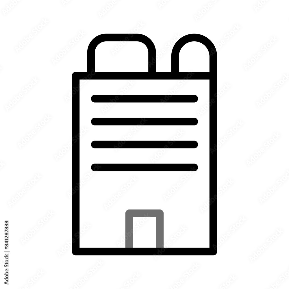 Building icon duocolor grey black Building icon duocolor grey black