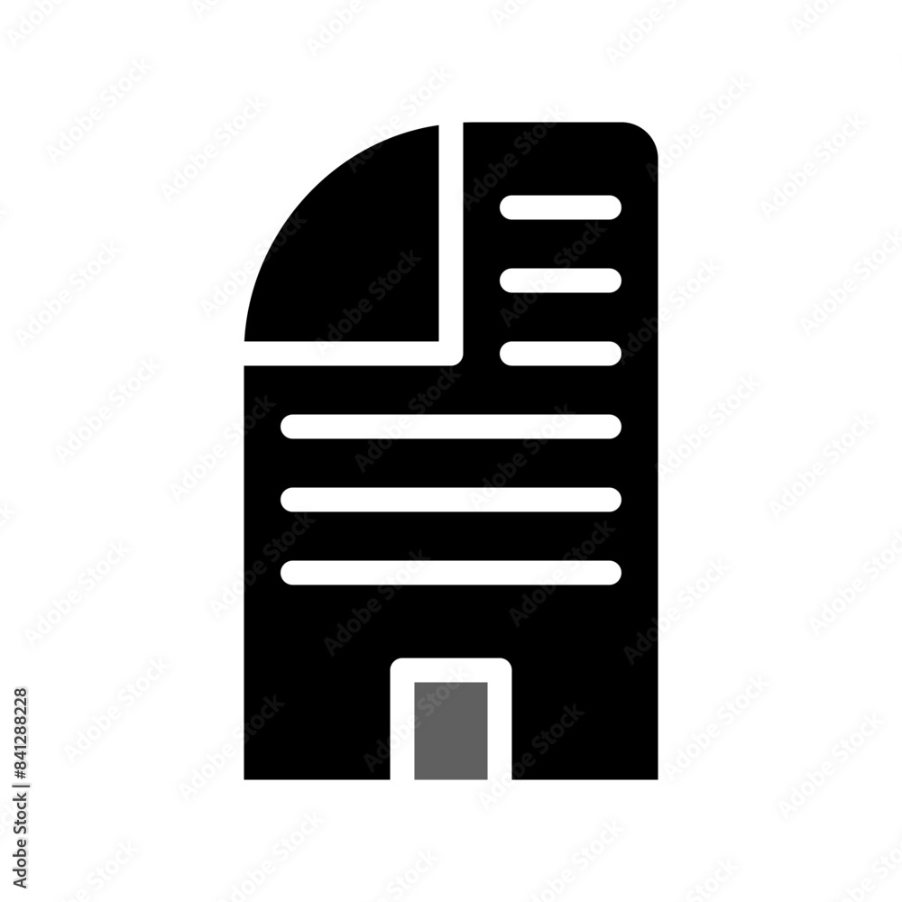 Building icon solid grey black Building icon solid grey black