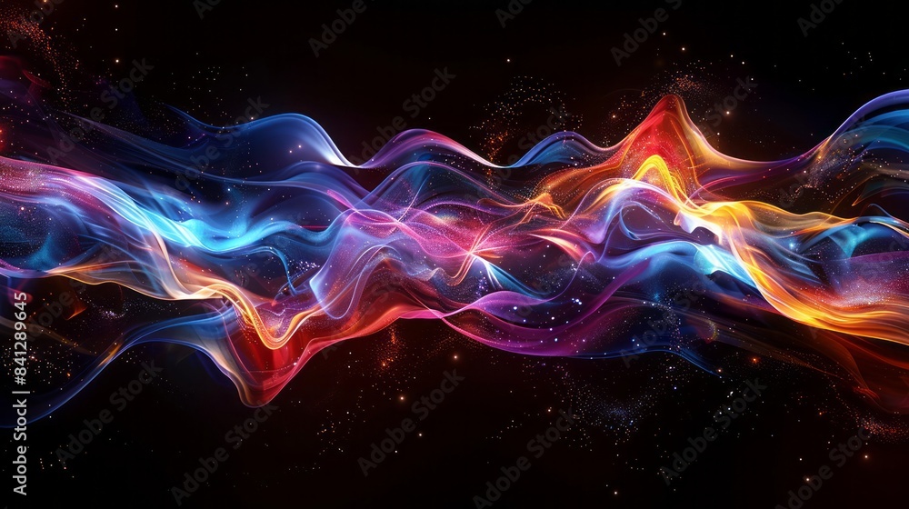 Abstract colorful light waves in motion Abstract colorful light waves in motion