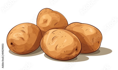 potatoes vector flat minimalistic isolated illustration