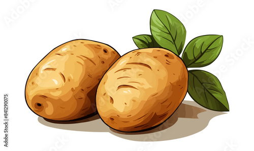 potatoes vector flat minimalistic isolated illustration