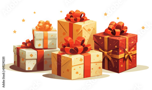 presents isolated vector style
