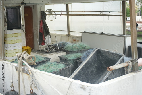 Fishing Nets on a Boat.