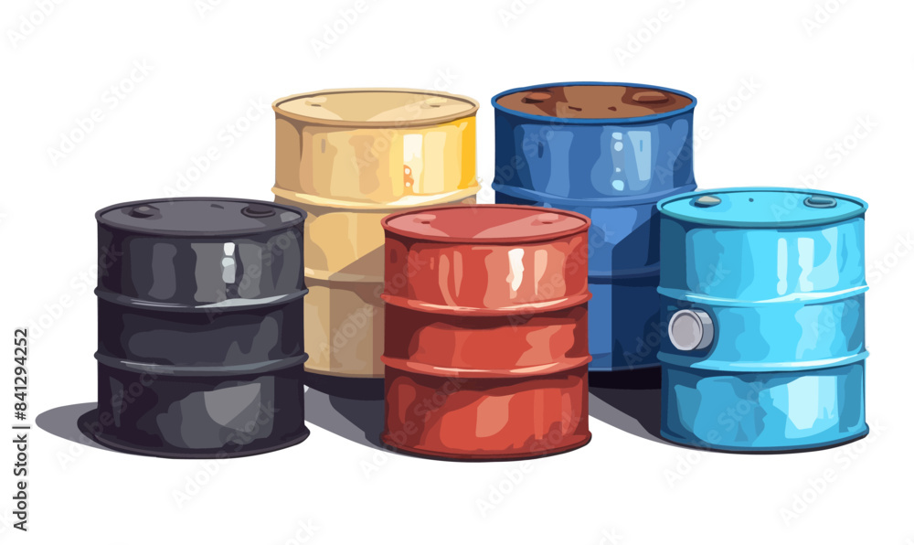 Oil Barrels vector flat minimalistic isolated vector style illustration Oil Barrels vector flat minimalistic isolated vector style illustration