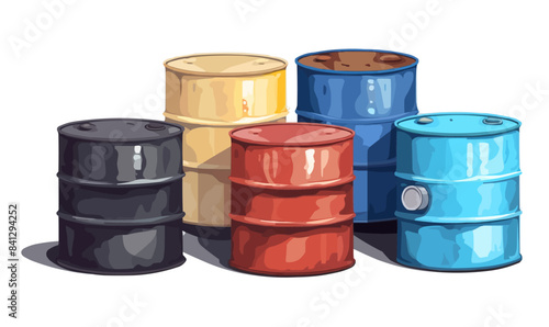 Oil Barrels vector flat minimalistic isolated vector style illustration