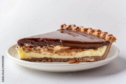 Mouthwatering Bartlesville Cream Pie in Pristine White Dish photo