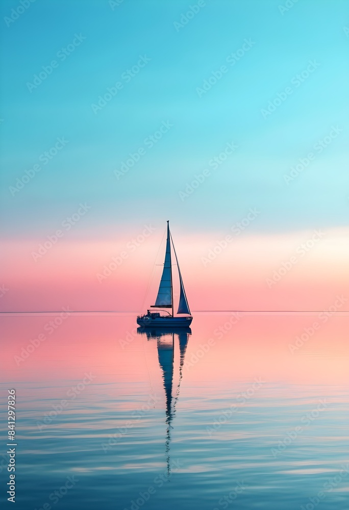 Fototapeta premium Yacht Cruise on a Summer Vacation