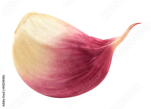 Garlic clove isolated on transparent background.