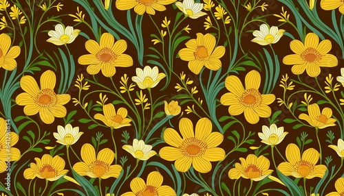 yellow flowers background