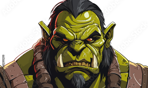 Orc isolated vector style on isolated background illustration