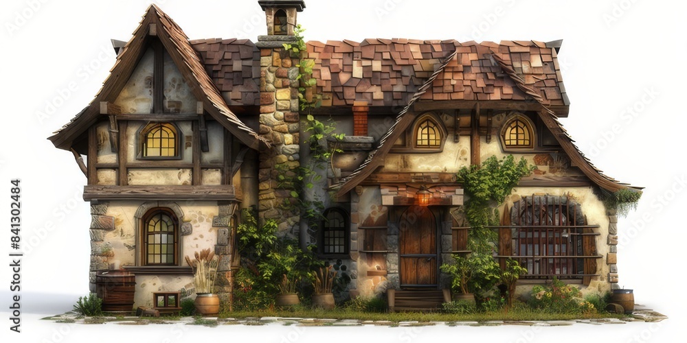 Fototapeta premium old house, ancient house, house, architecture, building, old, city, sky, roof, town, ancien