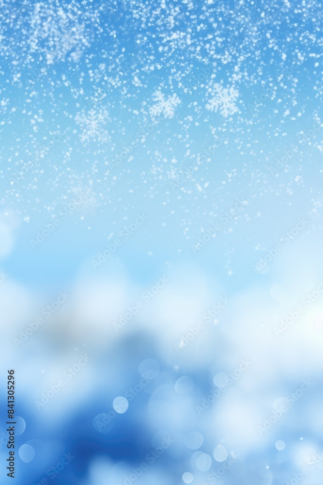 A clear blue sky with gentle snowfall, suitable for winter-themed or climate-related content A clear blue sky with gentle snowfall, suitable for winter-themed or climate-related content