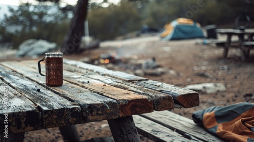 Wallpaper Mural A cup of coffee sitting on top of a wooden table, perfect for breakfast or a morning pick-me-up Torontodigital.ca