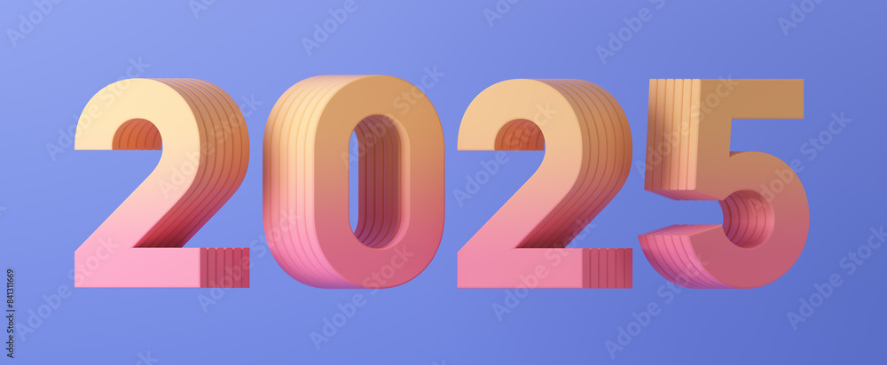 2025 3d colorful numbers composition. New Year festive 3d rendering illustration. 2025 3d colorful numbers composition. New Year festive 3d rendering illustration.