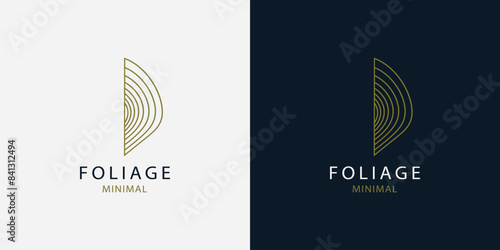 Geometric leaf logo vector art. Foliage design for a nature related business.