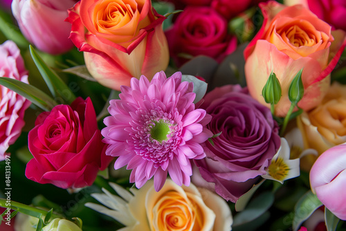 Charming floral arrangement showcasing a mix of delicate flowers. Beauty in diversity for special events.