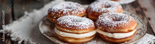 Cream filled Donuts with Lu...