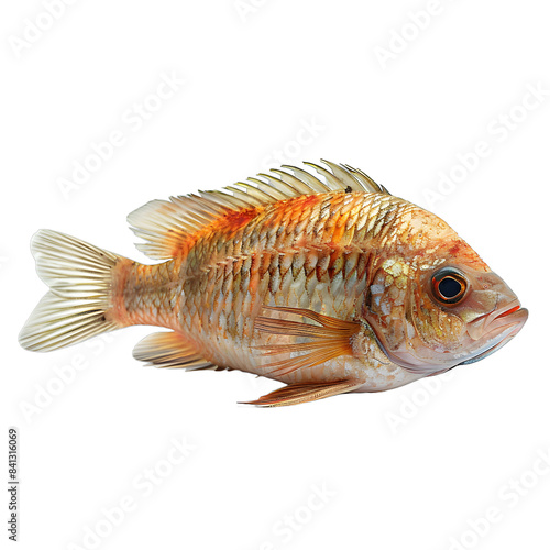 [Transparent Background PNG]Orange Fish on White Background