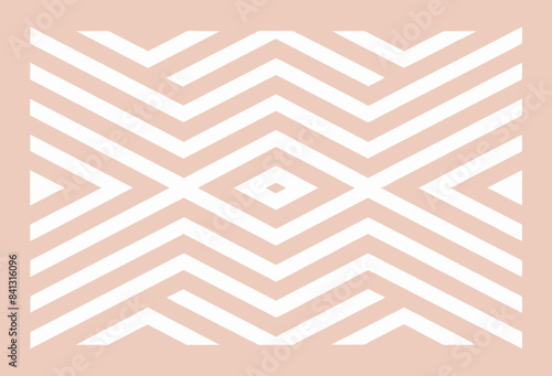 background geometric pattern with subtle wave lines in soft tones and light ivory