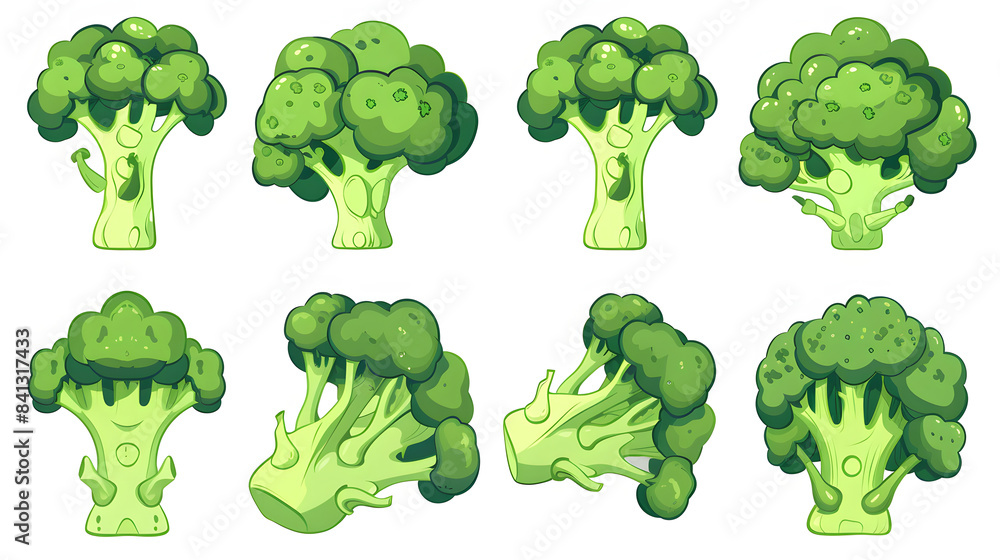 Broccoli isolated. Broccoli on the white background. Broccoli isolated. Broccoli on the white background.