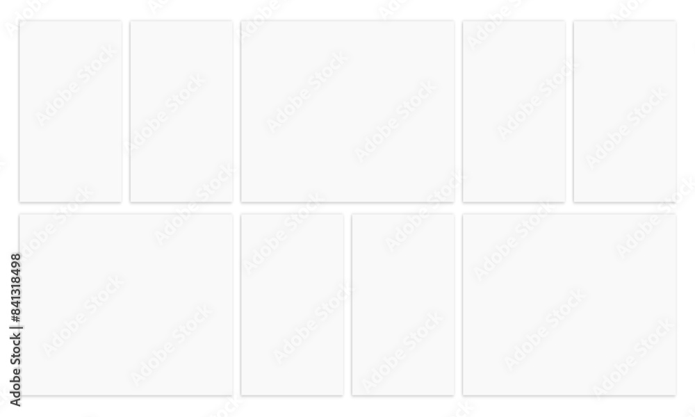 empty collage banner mosaic gallery design photo frame template empty collage banner mosaic gallery design photo frame template