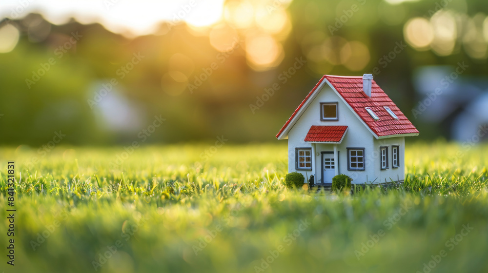 a miniature house, real estate concept a miniature house, real estate concept