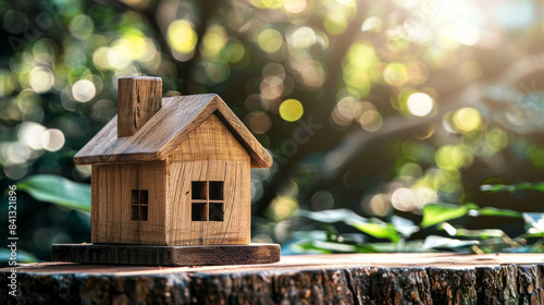 Wallpaper Mural a miniature house, real estate concept  Torontodigital.ca