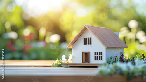 Wallpaper Mural a miniature house, real estate concept  Torontodigital.ca