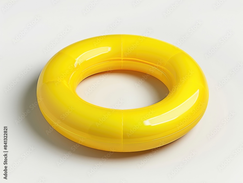 A simple inflatable ring on a white background A simple inflatable ring on a white background
